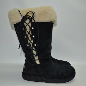 UGG Australia Upside Suede Lace Up Tall Boots 5163